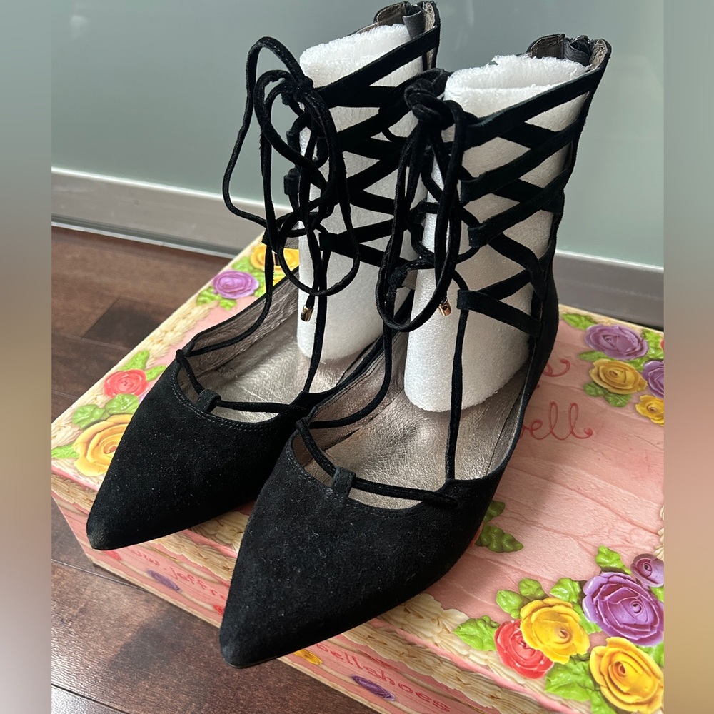 Jeffrey Campbell Lace-Up Pointed Flats